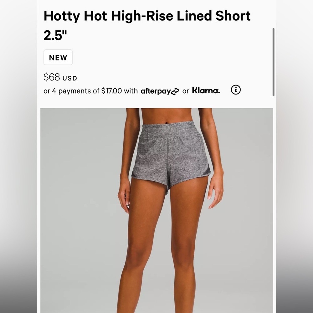 lululemon hotty hot high rise shorts